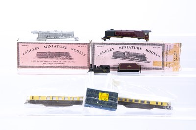 Lot 100 - N Gauge Langley Miniatures White Metal Steam Locomotive Kits and Mainly British Outline Steam Locomotive Coach and Railcar Bodies