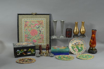 Lot 106 - Far Eastern Decorative Metalwork and Woodwork