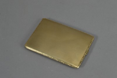 Lot 110 - A George V art deco 9ct. gold sprung hinged cigarette case