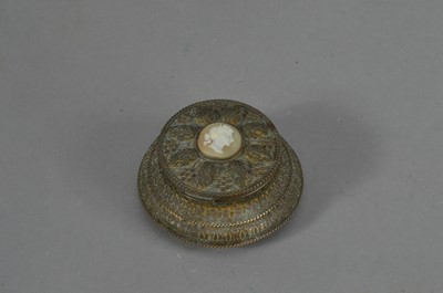 Lot 111 - A small late 19th century brass trinket box