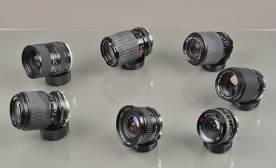 Lot 175 - A Group of for Olympus OM Mount Lenses