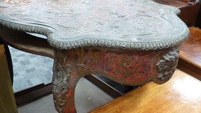 Lot 12 - A late 19th century French Boulle table