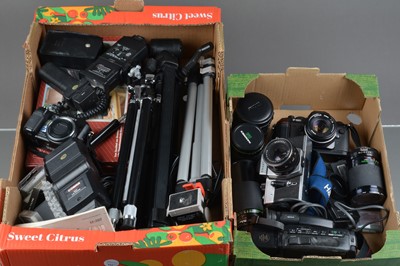 Lot 279 - Two SLR Cameras and Accessories