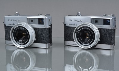 Lot 293 - Two Minolta 24 Rapid Rangefinder Cameras