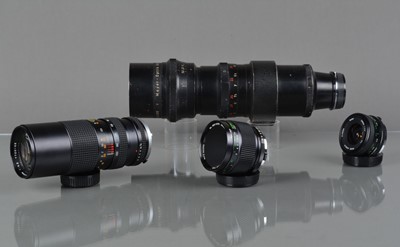 Lot 407 - Three OM mount Lenses