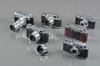 Lot 445 - A Tray of Soviet Rangefinder Cameras