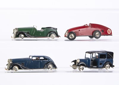Lot 73 - Tri-ang Minic Tinplate Clockwork Cars
