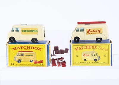 Lot 298 - Two Boxed Matchbox Lesney 1-75 Series 62b Commer TV Service Vans