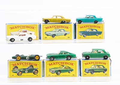 Lot 306 - Six Boxed Models From The Matchbox Lesney 1-75 Regular Wheel Range