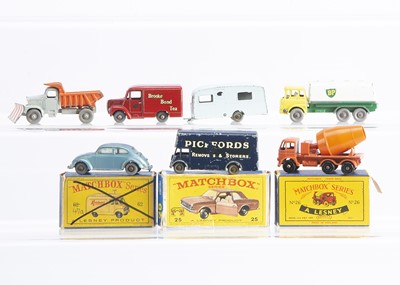 Lot 313 - Six Unboxed Diecast Models From The Matchbox Lesney 1-75 Series Range