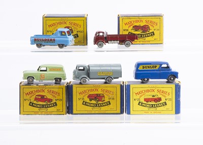 Lot 315 - Five Boxed Models From The Matchbox Lesney 1-75 Regular Wheel Range