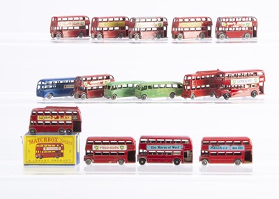 Lot 318 - Fourteen Unboxed Matchbox Lesney Bus & Coach Models From The 1-75 Series Range