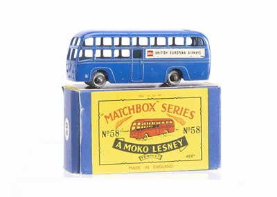 Lot 323 - A Scarce Boxed Matchbox Lesney 58a BEA Airport Coach