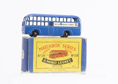 Lot 326 - A Hard To Find Boxed Matchbox Lesney 58a BEA Airport Coach