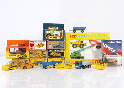 Lot 343 - Tomica & Matchbox Construction Vehicles