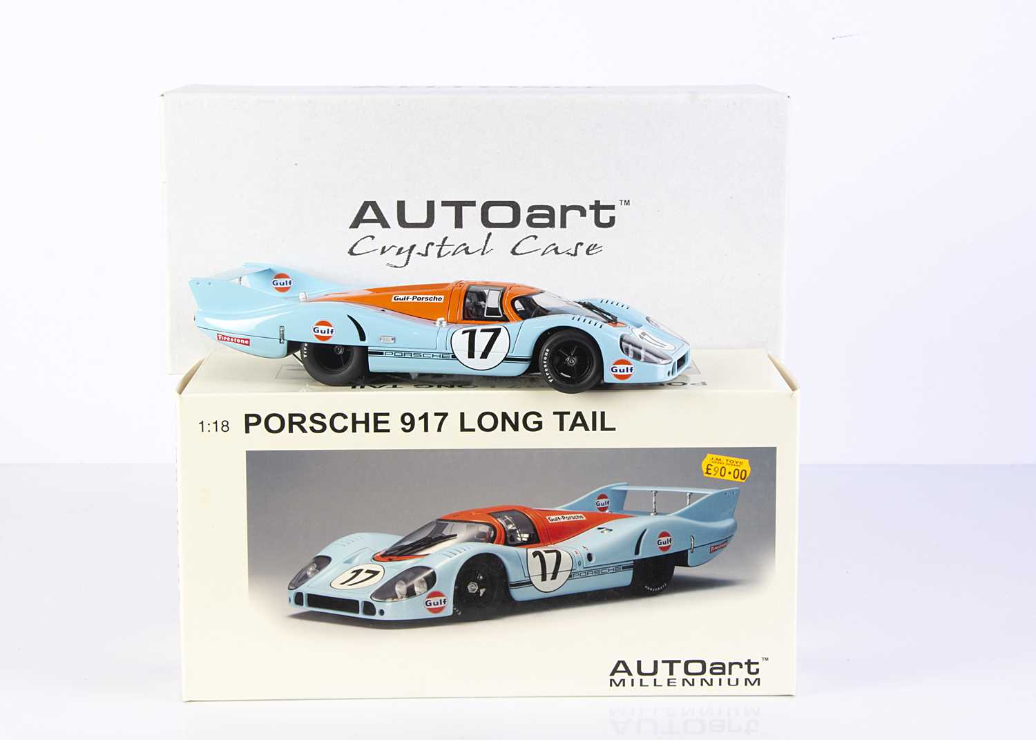 Lot 392 - AutoArt 1:18 Porsche 917 Long Tail Le Mans 1971 (Siffert/Bell)