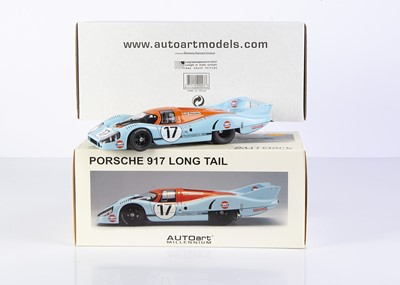 Lot 392 - AutoArt 1:18 Porsche 917 Long Tail Le Mans 1971 (Siffert/Bell)