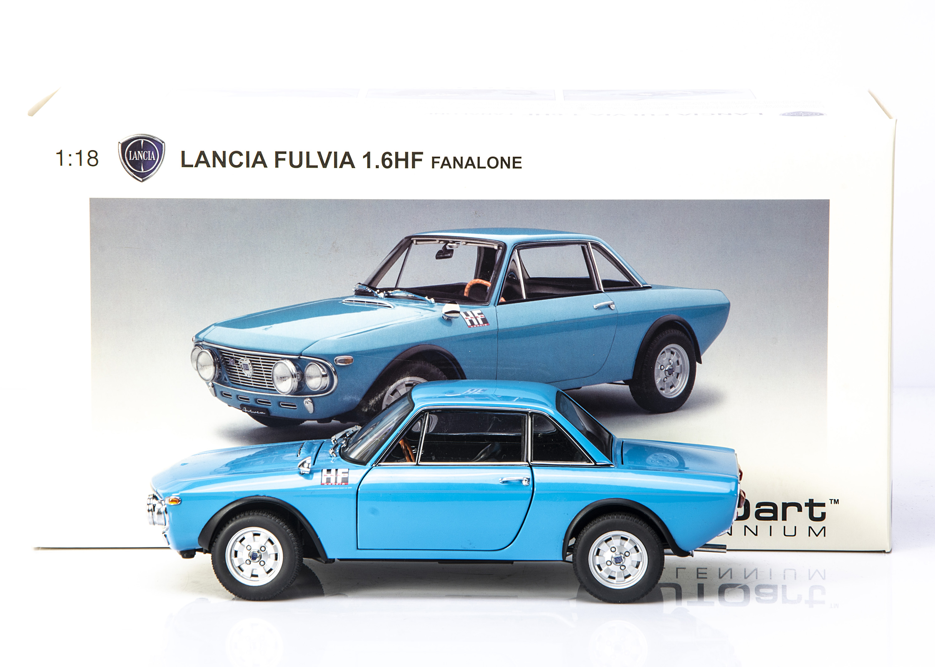 コレクション AUTOart LANCIA FULVIA1.6HF FANALOEN Lot 410 - AutoArt 1:18 Lancia Fulvia 1.6HF Fanalone,