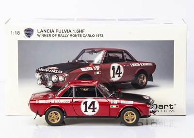 Lot 411 - AutoArt 1:18 Lancia Fulvia 1.6HF Winner Of Rally Monet Carlo 1972