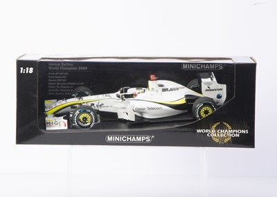 Lot 427 - Minichamps 1:18 Jenson Button World Champion 2009 Brawn GP BGP 001