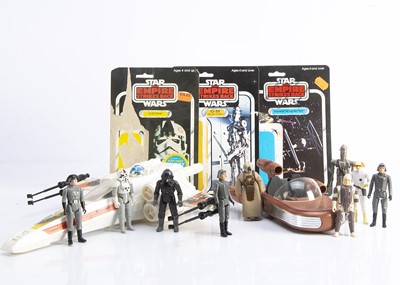 Lot 489 - Vintage Star Wars Figures, Vehicles & Cardbacks