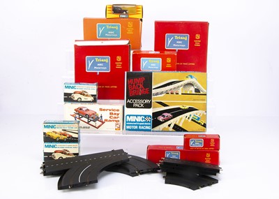 Lot 645 - Collection of Tri-ang Minic Motorway including various Vehicles Road Rail items and Track