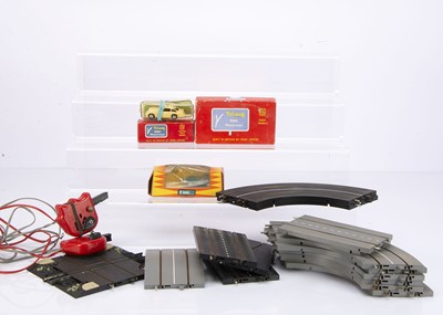 Lot 646 - Small collection of Tri-ang Minic Motorway Vehicles Accessories and Track