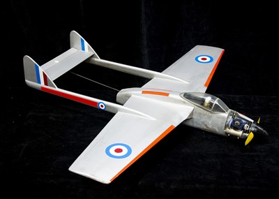 Lot 675 - A Radio Controlled kit built RAF de Havilland Vampire Airplane