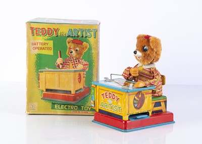 Lot 707 - A Yonezawa (Japan) Battery-Operated Teddy The Artist