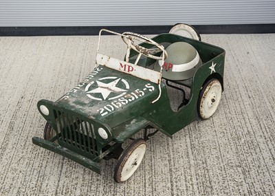 Lot 728 - A Tri-ang Toys Military Police Jeep Pedal Car
