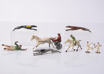 Lot 733 - Sport-related figures by various makers including Heyde comprising Timpo Goalkeeper