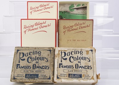 Lot 737 - Spare original and repro boxes for Britains Racing Colours (5) in varying conditions