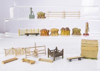 Lot 741 - A lot of lead farm accessories - mainly by Britains - comprising Britains (12) and others (14) Hay stooks