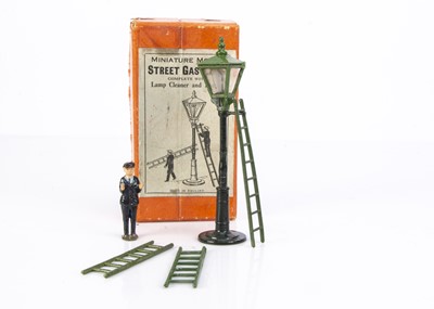 Lot 744 - Boxed John Hill Street Gas Lamp complete with Lamp Cleaner and Ladder