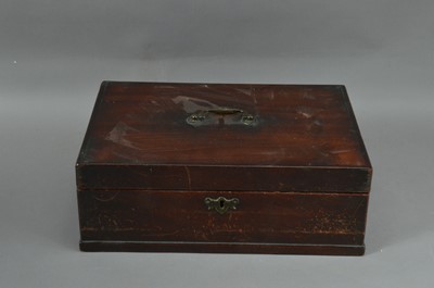 Lot 203 - 19th Century Mahogany Box With Victorian and Later Sewing and Needlework Contents