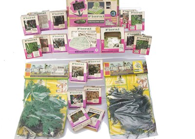 Lot 770 - A collection of original carded and boxed Britains Herald plastic Floral Miniature Garden flora and fauna - probably never out of packs