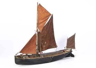 Lot 791 - A scratch built finescale model Thames Barge 'Giralda' Greenwich in full sail