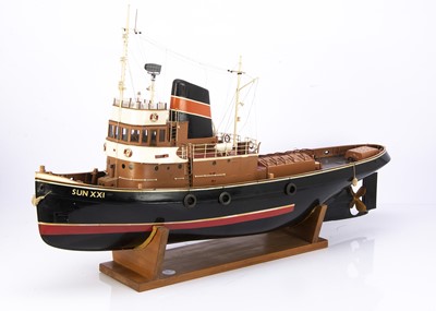 Lot 793 - A large scale kit built/scratch built electric powered model London Tugboat 'Sun XX1'