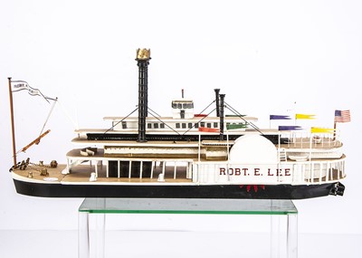 Lot 796 - A finescale scratch built model of Paddle Steamer Robert E Lee