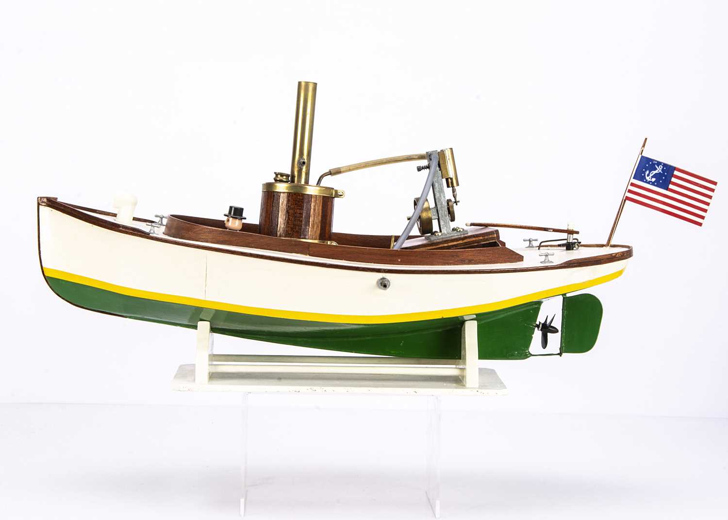 Lot 797 - A Midwest Products kit built Steam Powered converted to Radio Control electric drive Fantail Launch 11