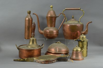 Lot 208 - A collection of copper items