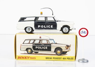 Lot 151 - A French Dinky Toys 1429 Peugeot 404 Police Car