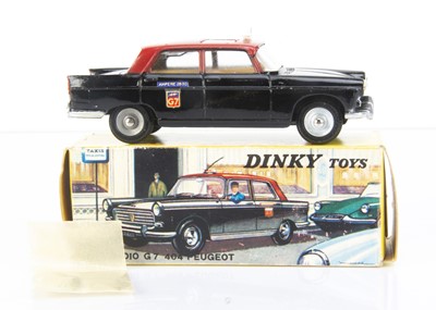 Lot 155 - A French Dinky Toys 1400 Peugeot 404 G7 Taxi