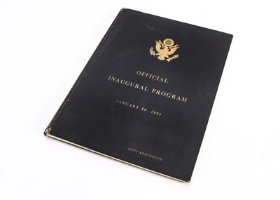 Lot 26 - The official programme for the inaugural ceremonies of John F Kennedy and Lyndon B Johnson