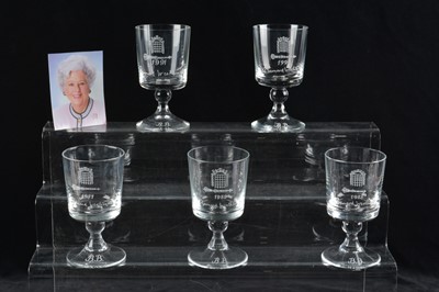 Lot 50 - A set of five wine goblets