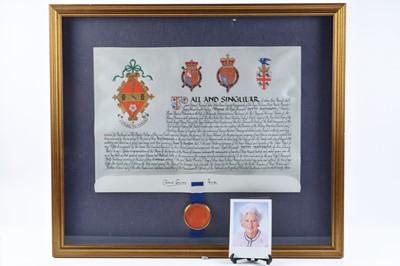 Lot 62 - Betty Boothroyd's Grant of Arms