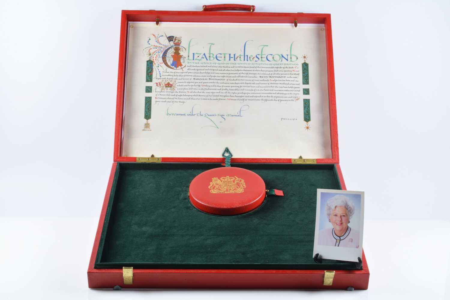 Lot 63 - Betty Boothroyd's Letter Patent