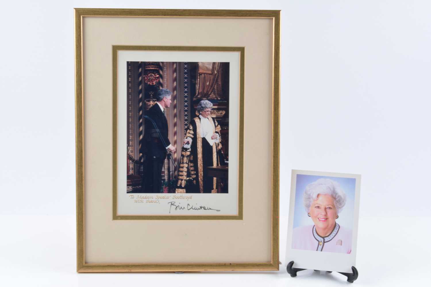 Lot 70 - Betty Boothroyd & Bill Clinton