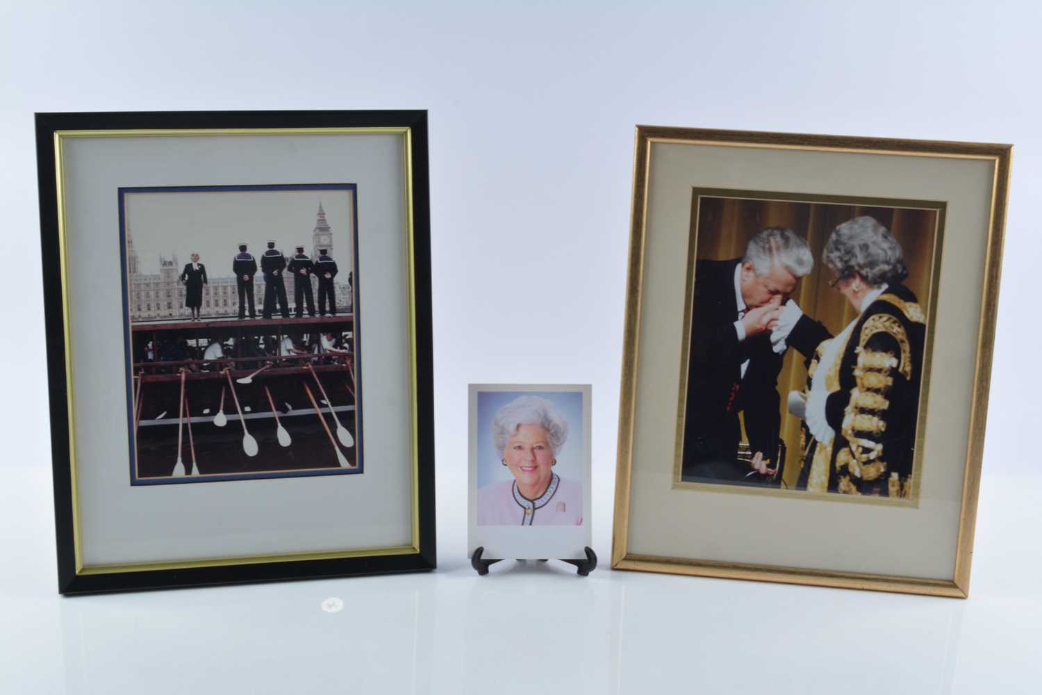 Lot 72 - A photograph of Betty Boothroyd and Boris Yeltsin