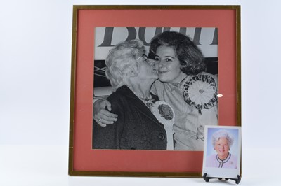 Lot 73 - Two photographs of Betty Boothroyd on the day she was first elected as an MP in 1973
